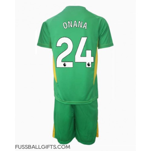 Manchester United Andre Onana #24 Torwart Fußballbekleidung 3rd trikot Kinder 2024-25 Kurzarm (+ kurze hosen)